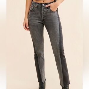 Levi’s spliced jeans, black/gray splice